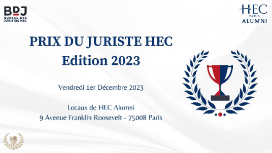 Prix du Juriste HEC - Edition 2023