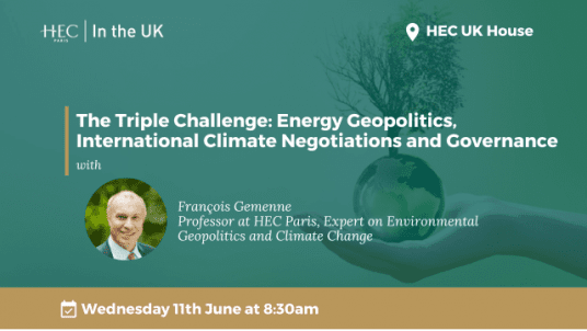 A conversation with François Gemenne: the triple challenge: energy geopolitics, international climate negotiations and governance