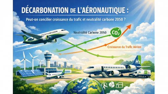 Décarbonation de l’aéronautique : peut-on concilier croissance du trafic et neutralité carbone 2050 ? - 15 janvier