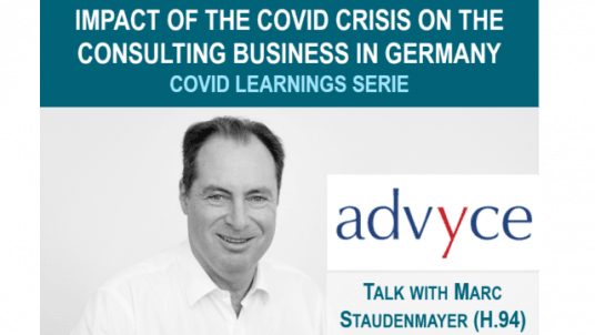 Impact of Covid on Business Consultancy in Germany (HEC Covid Learnings Serie)