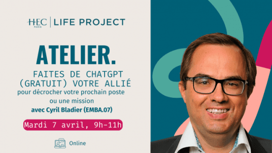 Webinar "Faites de ChatGPT (gratuit) votre allié pour décrocher votre prochain poste ou mission" - 7 avril