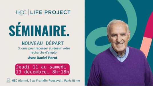 Séminaire "NOUVEAU DEPART : 3 jours pour repenser et réussir votre recherche d'emploi " - 11 au 13 décembre